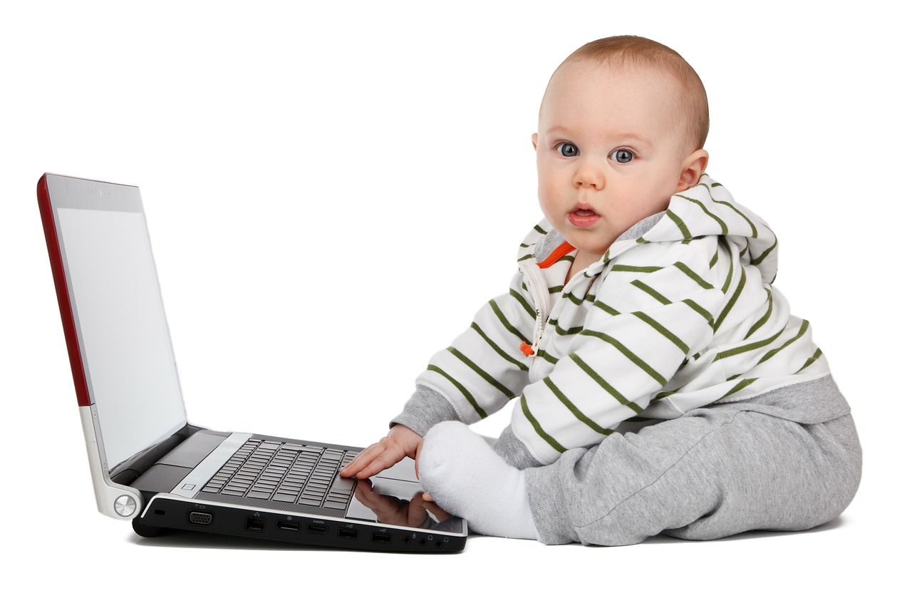 Baby and Laptop